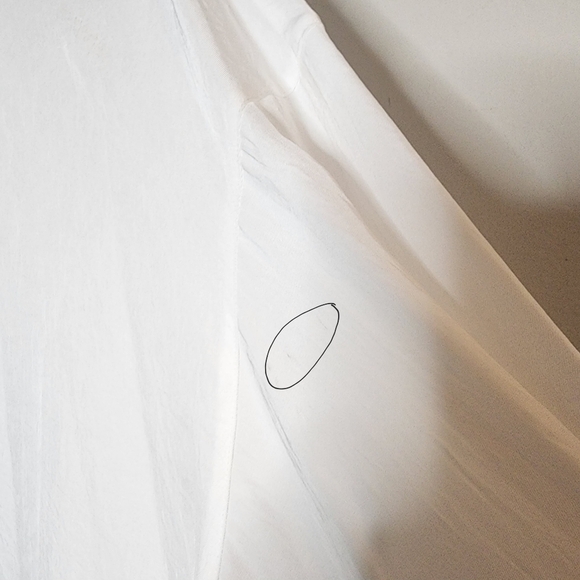 NWT Vince Rib Trim White Long Sleeve Top Triacetate women's size 3X - Picture 16 of 16